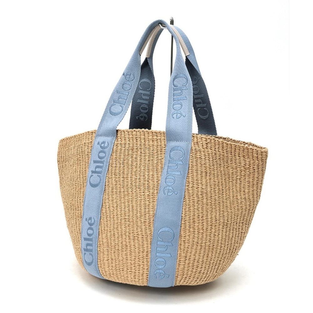 Chloe x Mifco Collaboration Woody Large Basket Bag CHC23AS380L184E2 Paper Fib...